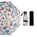 Windproof Portable Mini Full Print Flower Printing 5 Folding Umbrella with Custom Logo